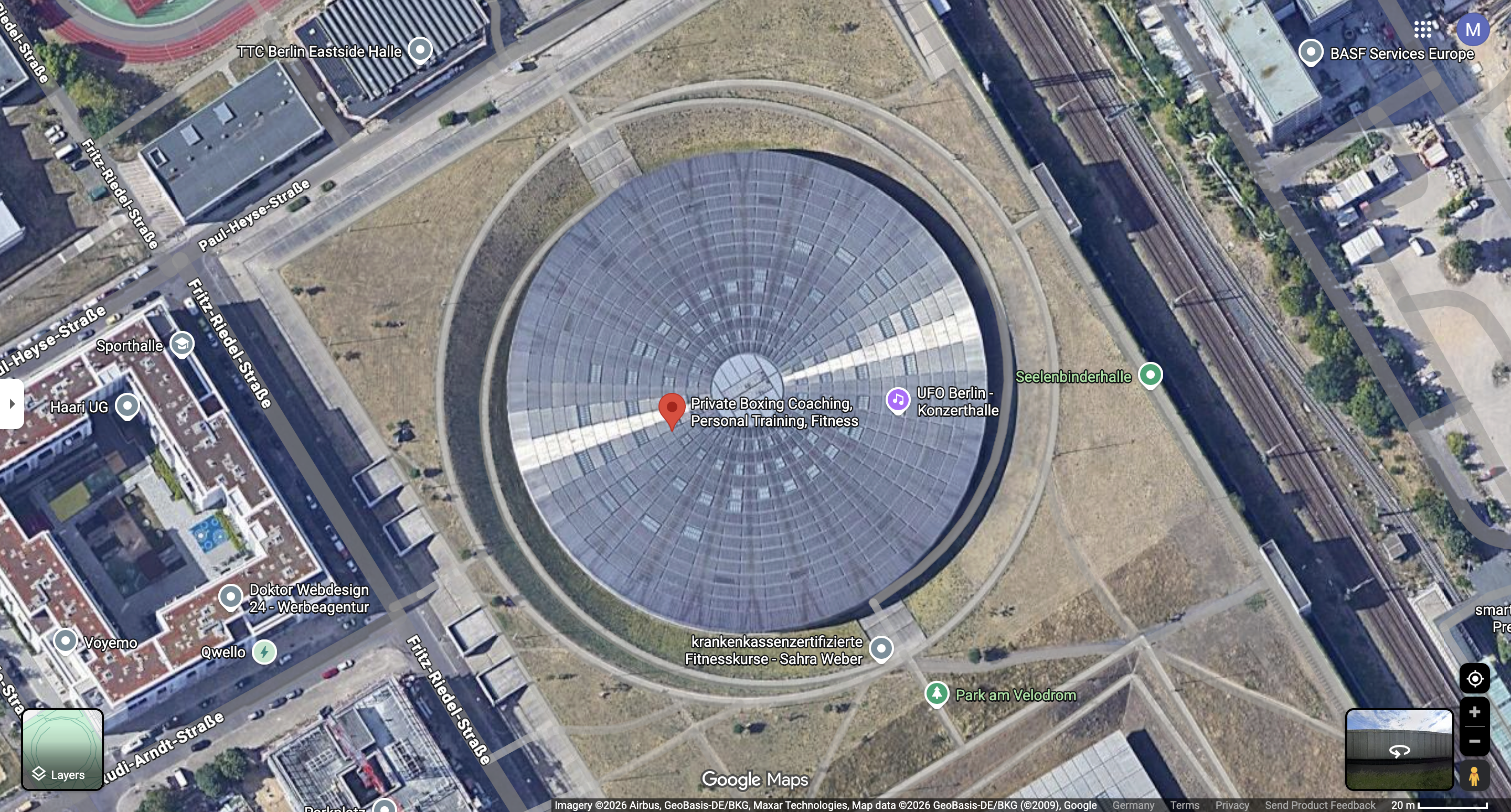 Gym-Standort auf Google Maps